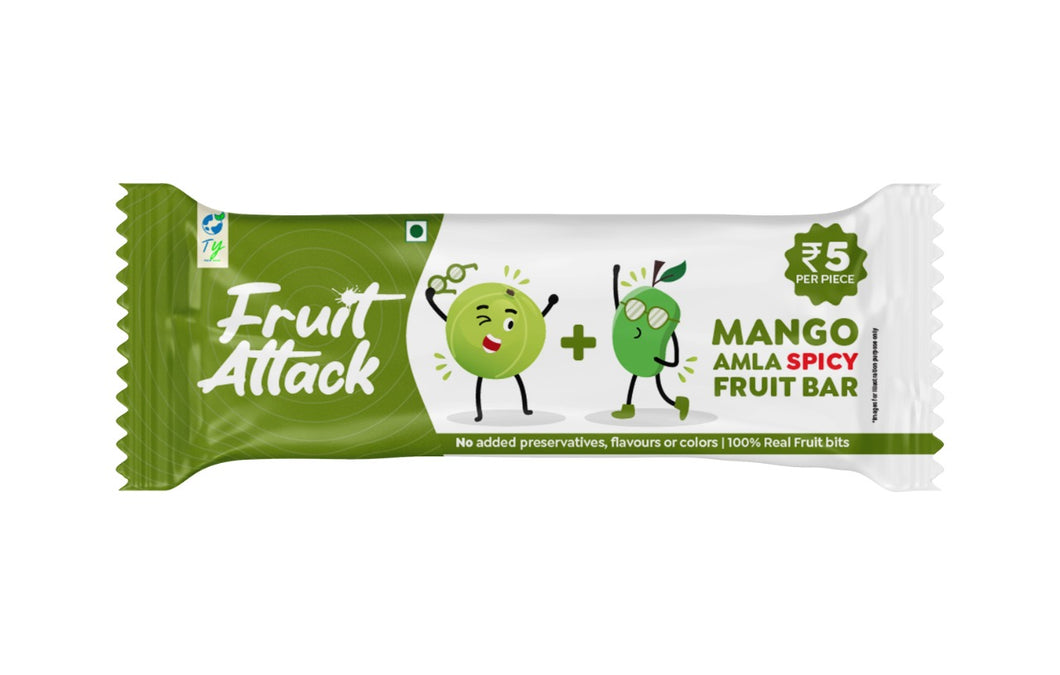 Fruit Attack - Mango Amla Spicy Fruit Bars - Pack of 10