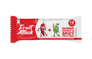 Fruit Attack - Mango Sweet & Spicy Fruit Bars - Pack of 10